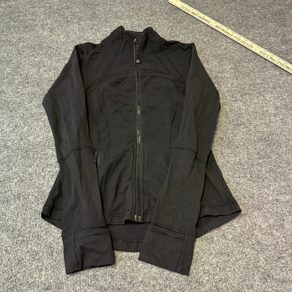 Lululemon Define Jacket Womens Size 4 Black Full Zip Slim Fit Athletic Yoga